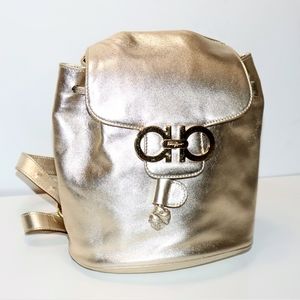 gold genuine Ferragamo backpack